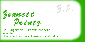 zsanett printz business card